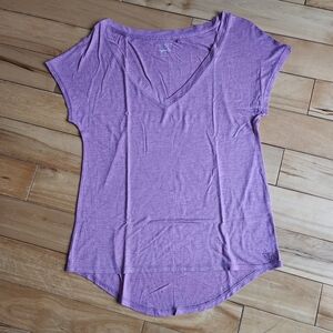 Women's Purple V-Neck Top
